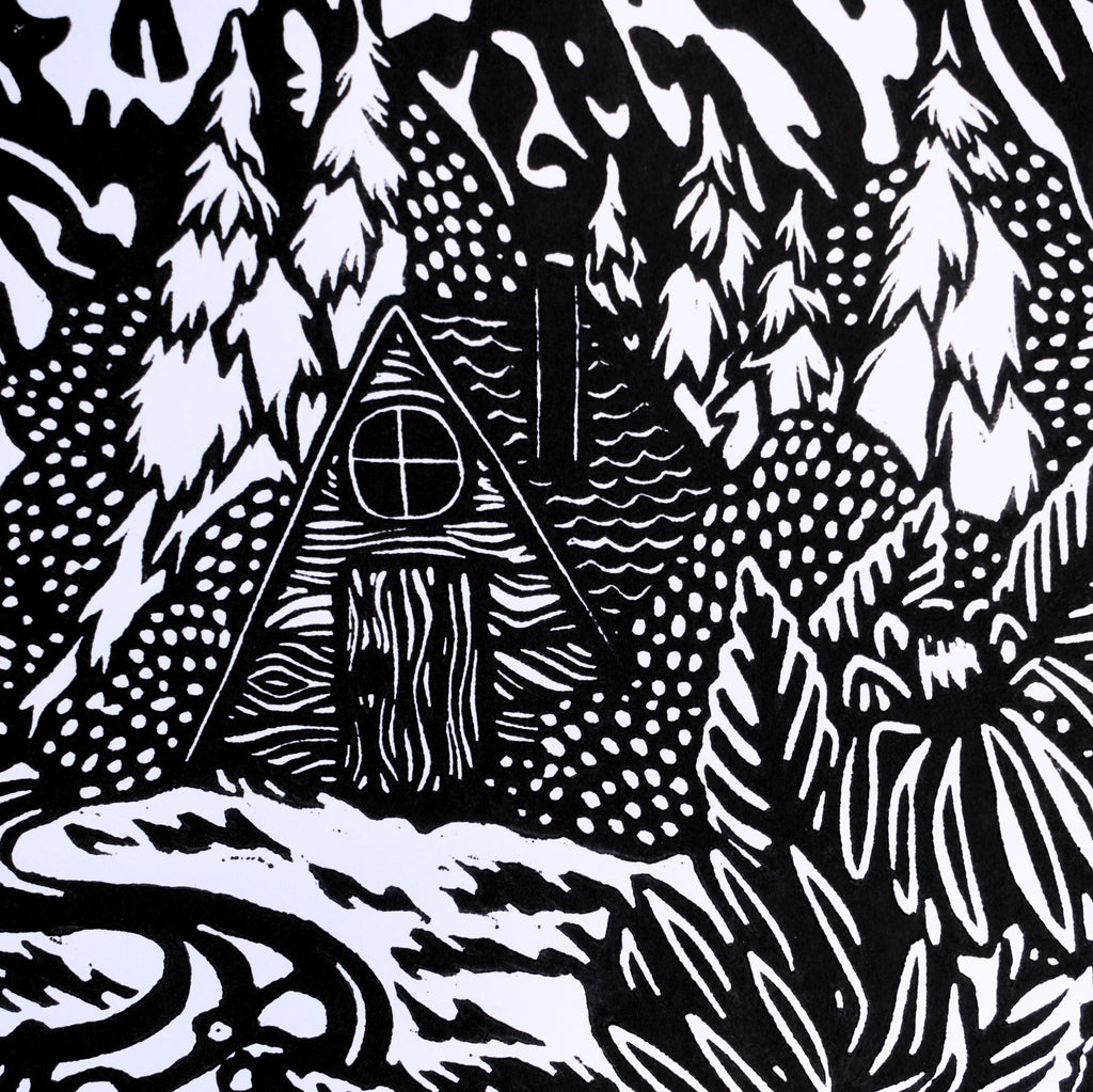 Cabin No 6 Hand-Pulled Relief Print