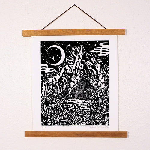 Cabin No 6 Hand-Pulled Relief Print