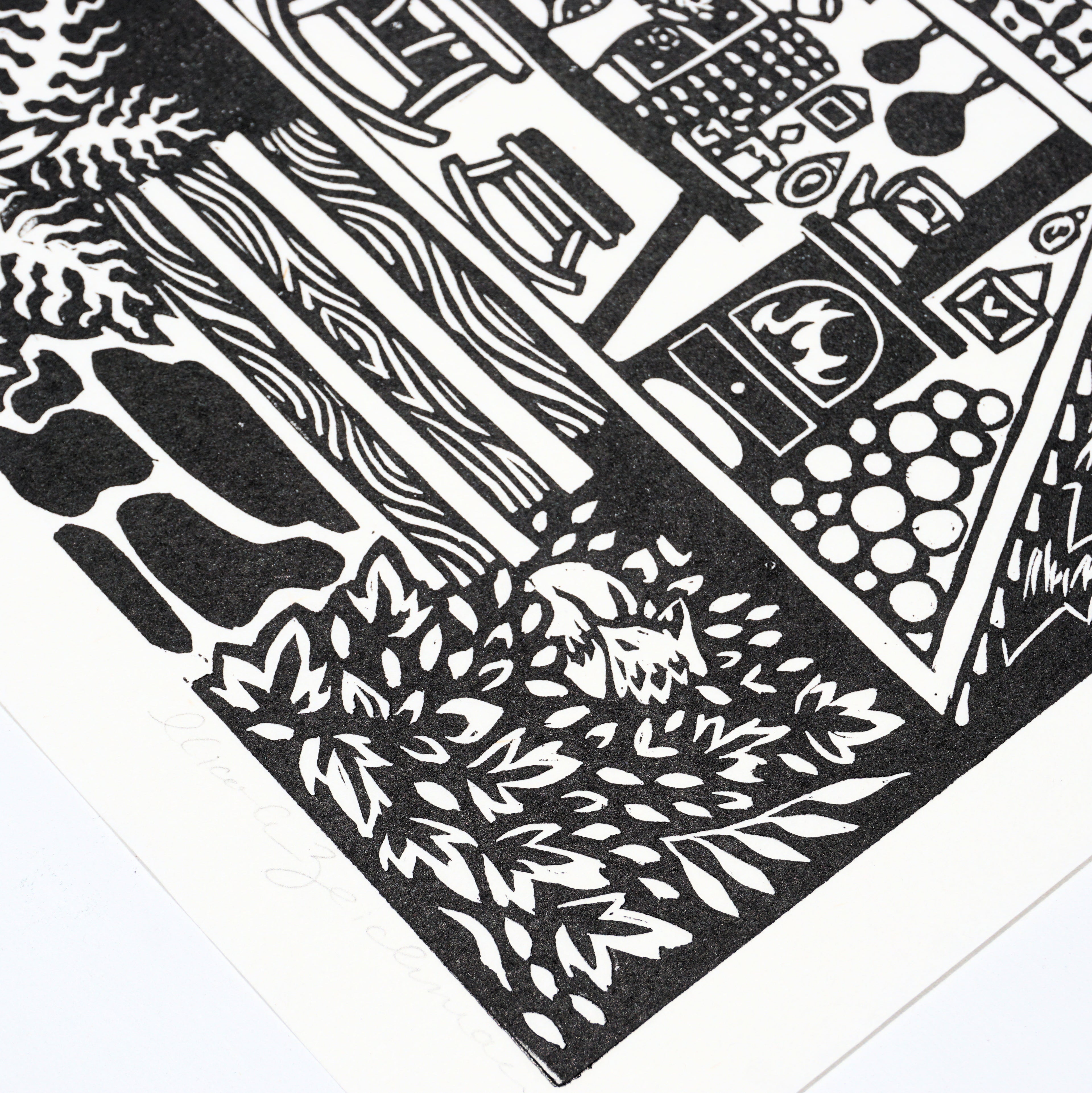 Cabin No. 7 Hand-Pulled Relief Print