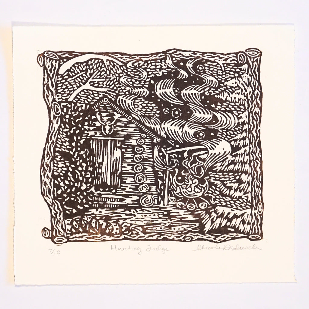 Hunting Lodge Hand-Pulled Relief Print