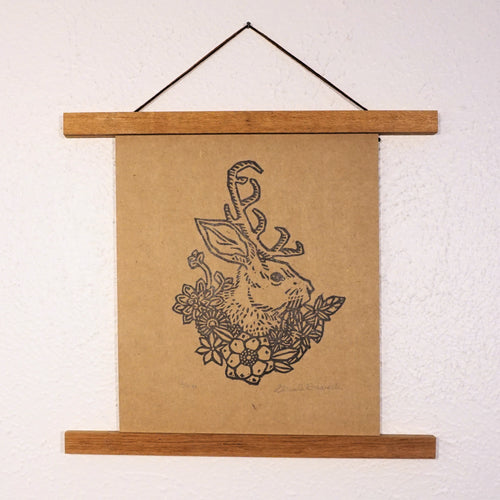 Jackelope Hand-Pulled Relief Print