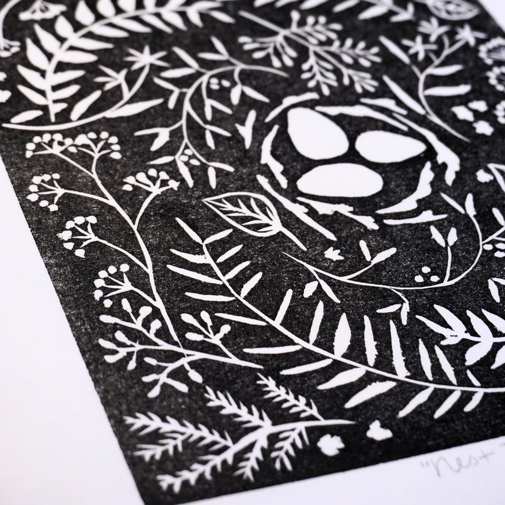 Nest I Hand-Pulled Relief Print