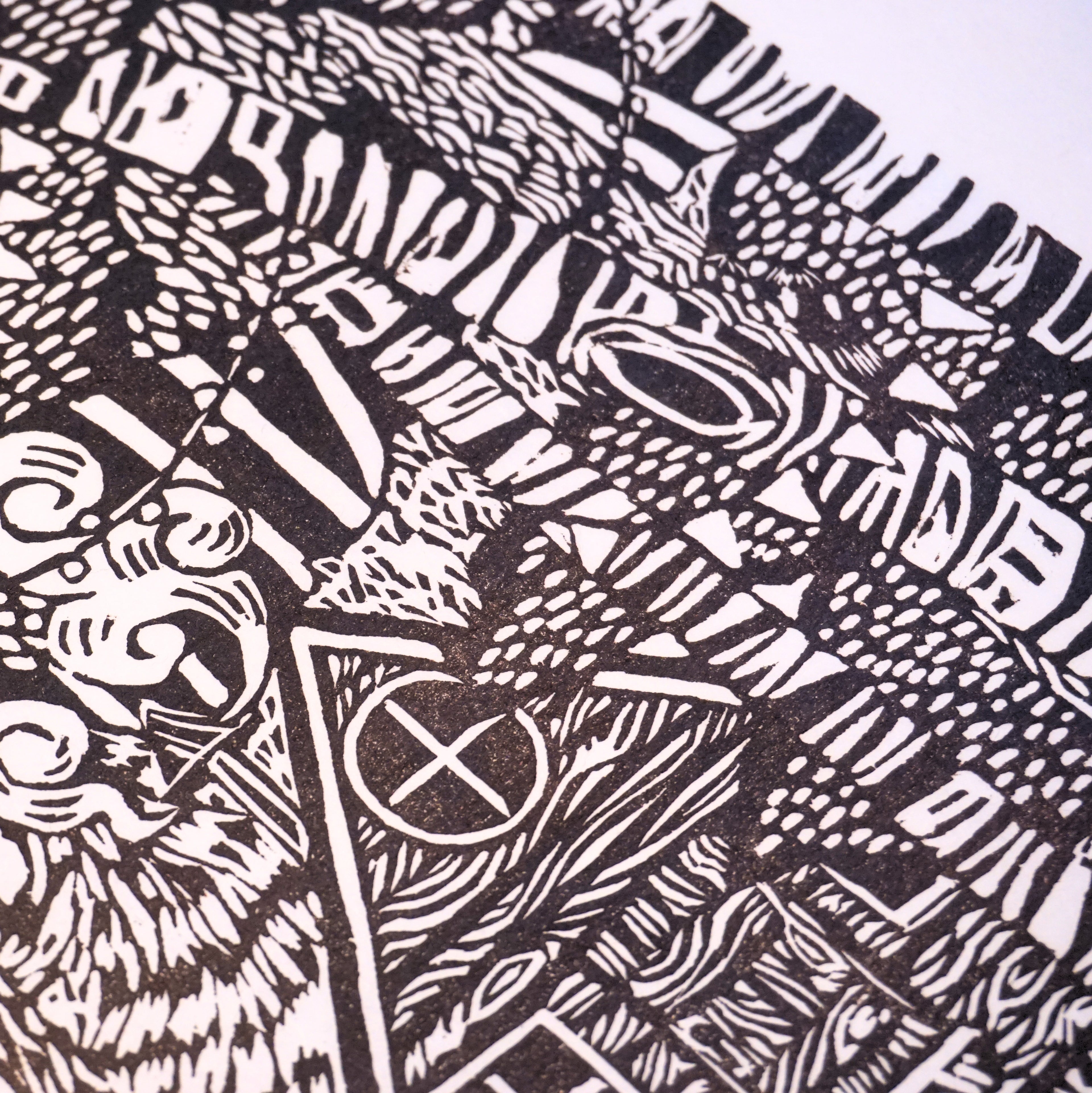 Party Cabin Hand-Pulled Relief Print