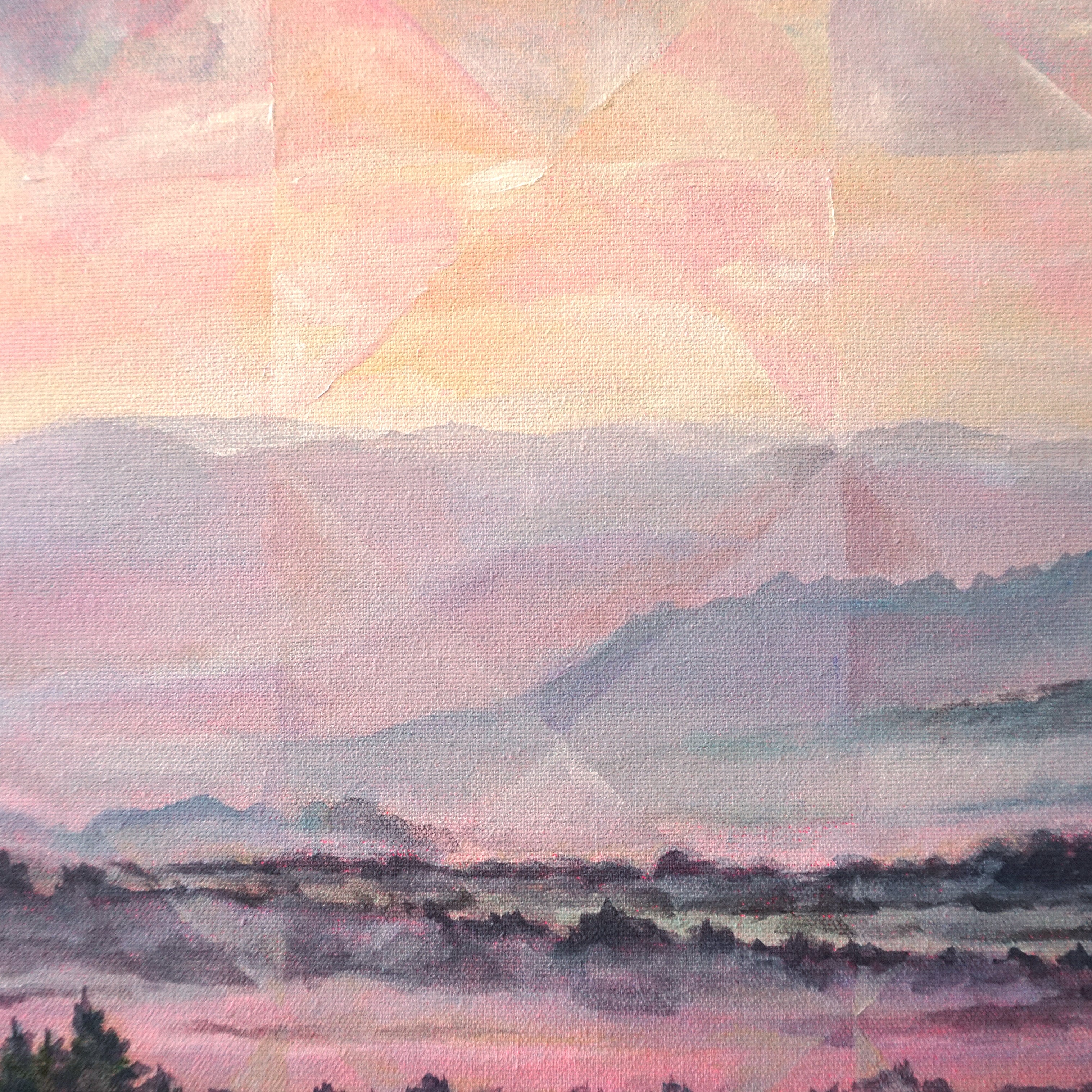 Original Painting - Quilted Landscape No. 2 - Acrylic on Canvas