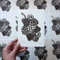 Wild Strawberries Hand-Pulled Relief Print