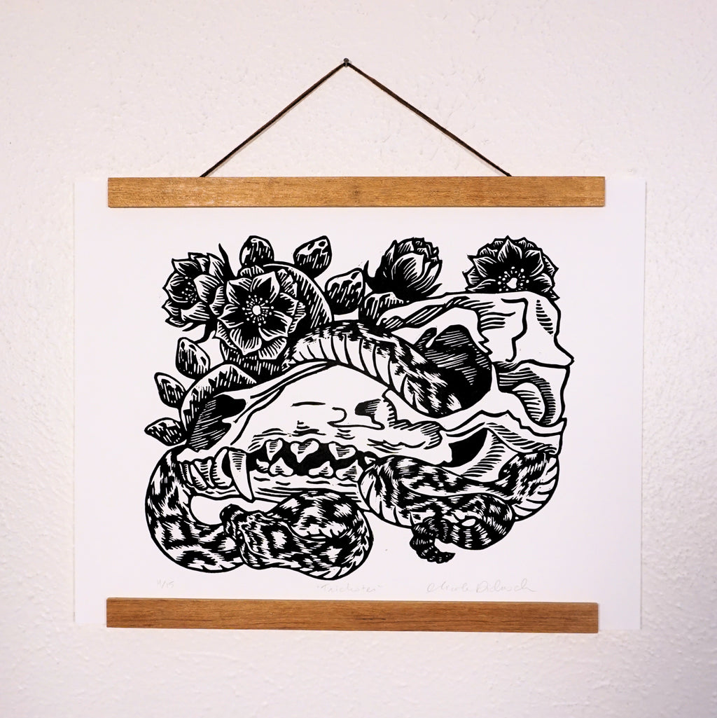 Trickster Hand-Pulled Linocut Print