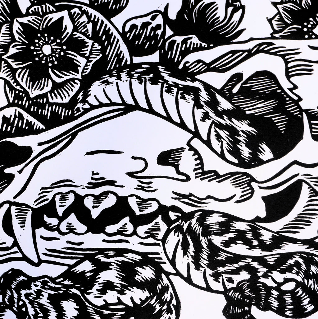 Trickster Hand-Pulled Linocut Print